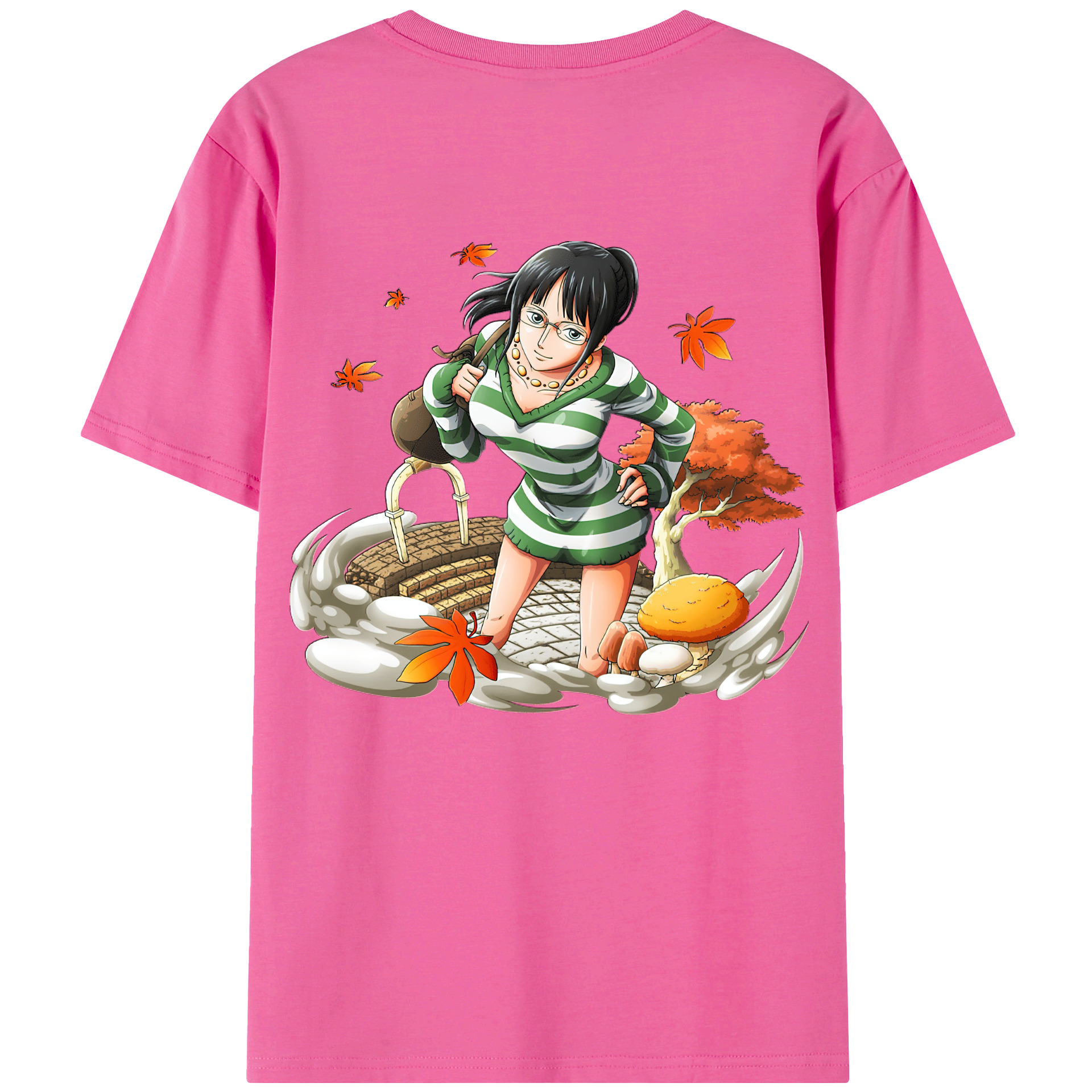 ワンピース ニコ・ロビン ONE PIECE Nico Robin レディース半袖Tシャツ(バックプリント)